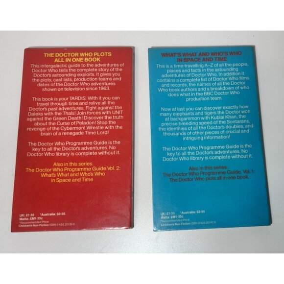 Lofficier Doctor Who Programme Guide Vol 1 & 2 1983 Lot of 2 Paperback - Picture 2 of 6